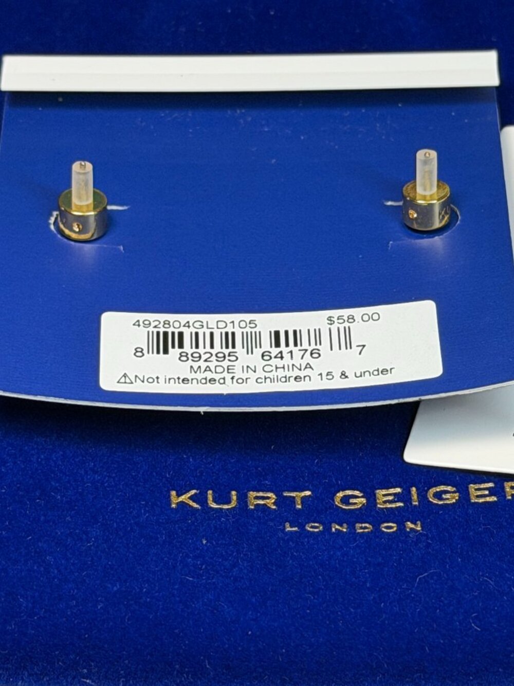 Kurt Geiger London Opal Heart Halo Stud Earrings NWT - Picture 3 of 3